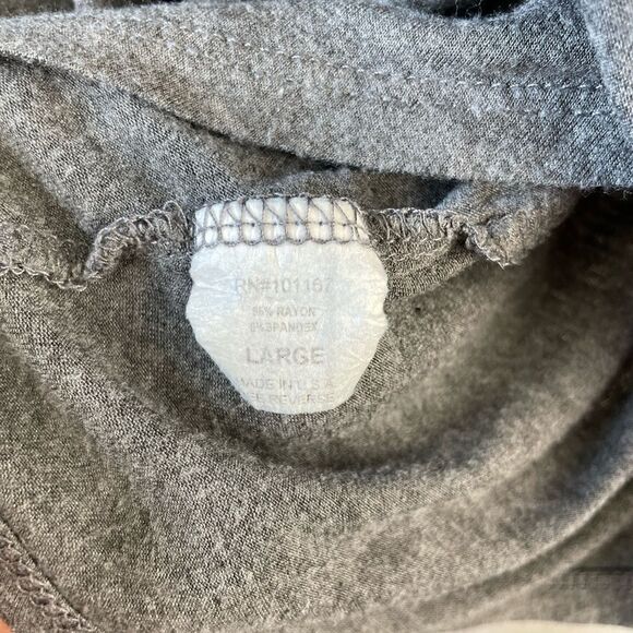 Kim & Cami Gray Cowl Neck Tunic Top Size L EUC - Picture 8 of 8